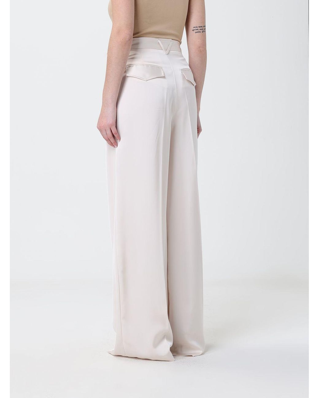 SIMONA CORSELLINI Pink Satin Palazzo Trousers