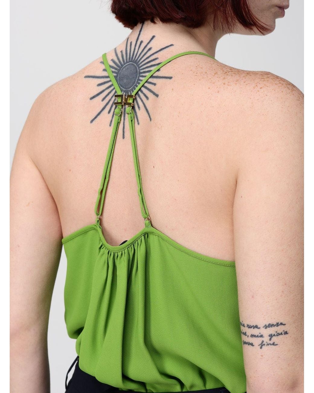 Elisabetta Franchi Green Bodysuit