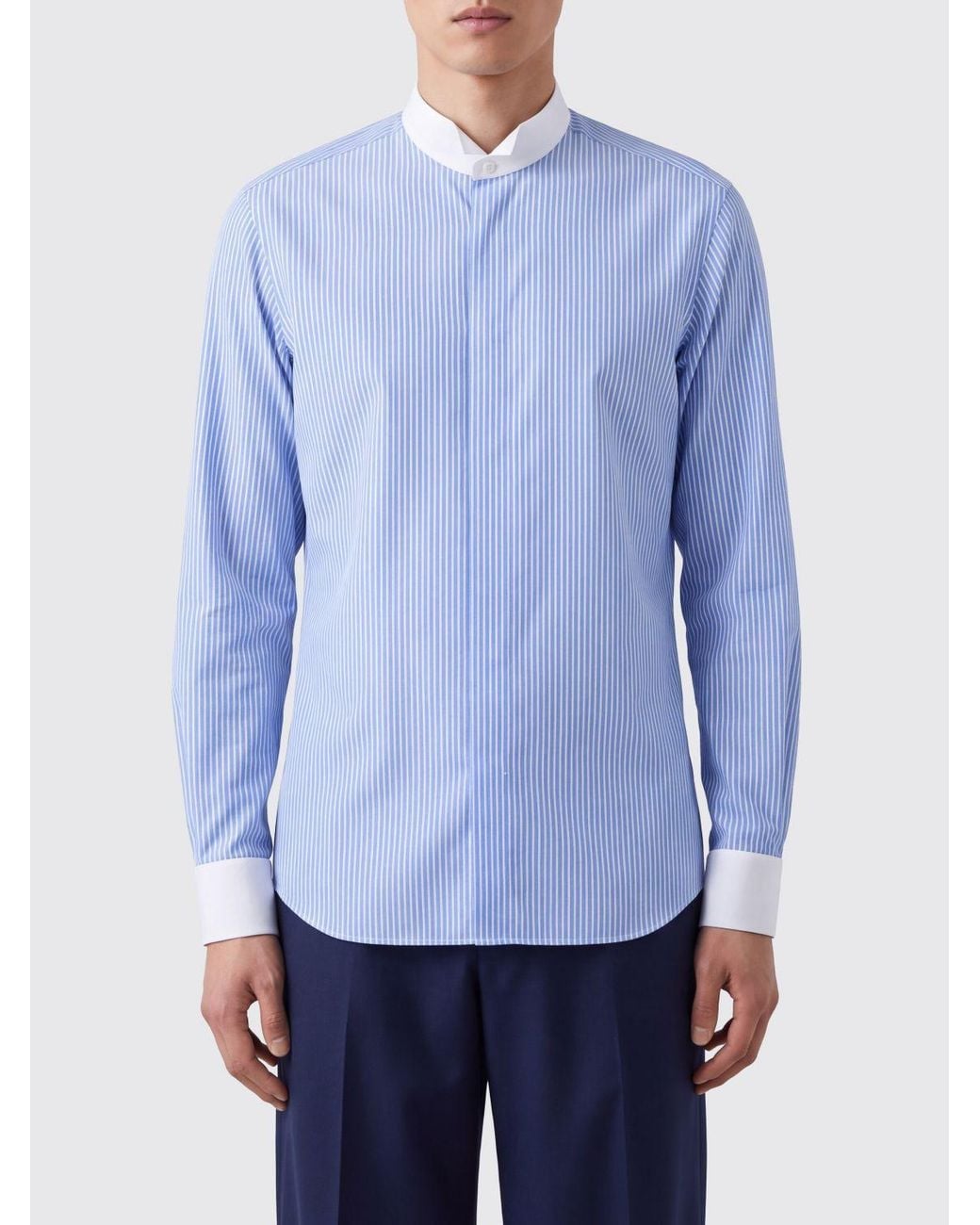 Camicia A Righe di Tom Ford in Blue da Uomo