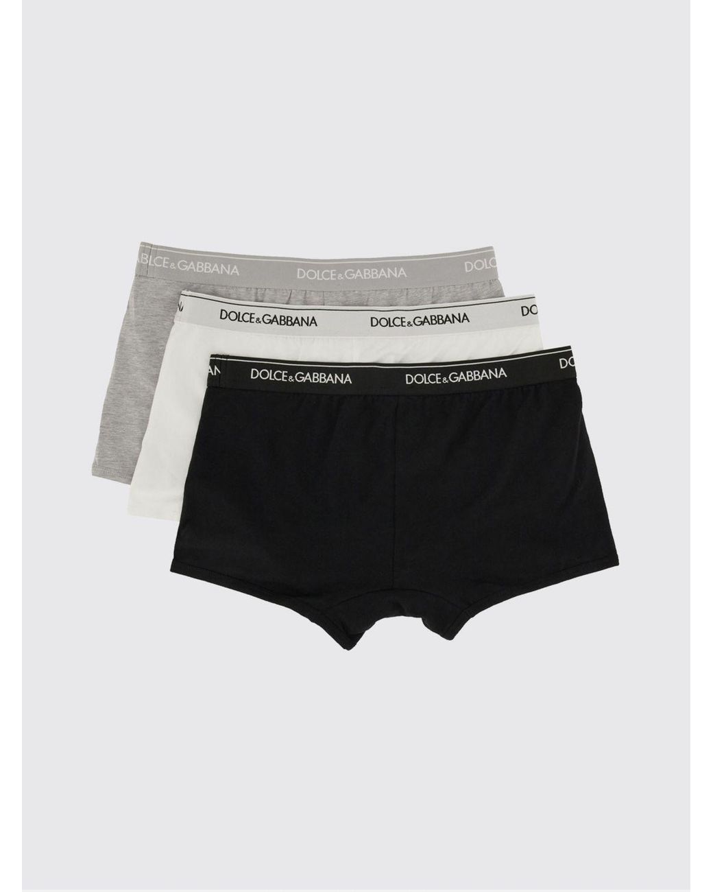 Dolce & Gabbana Black Dolce &Amp Gabbana Set Of Stretch Cotton Boxer Briefs for men