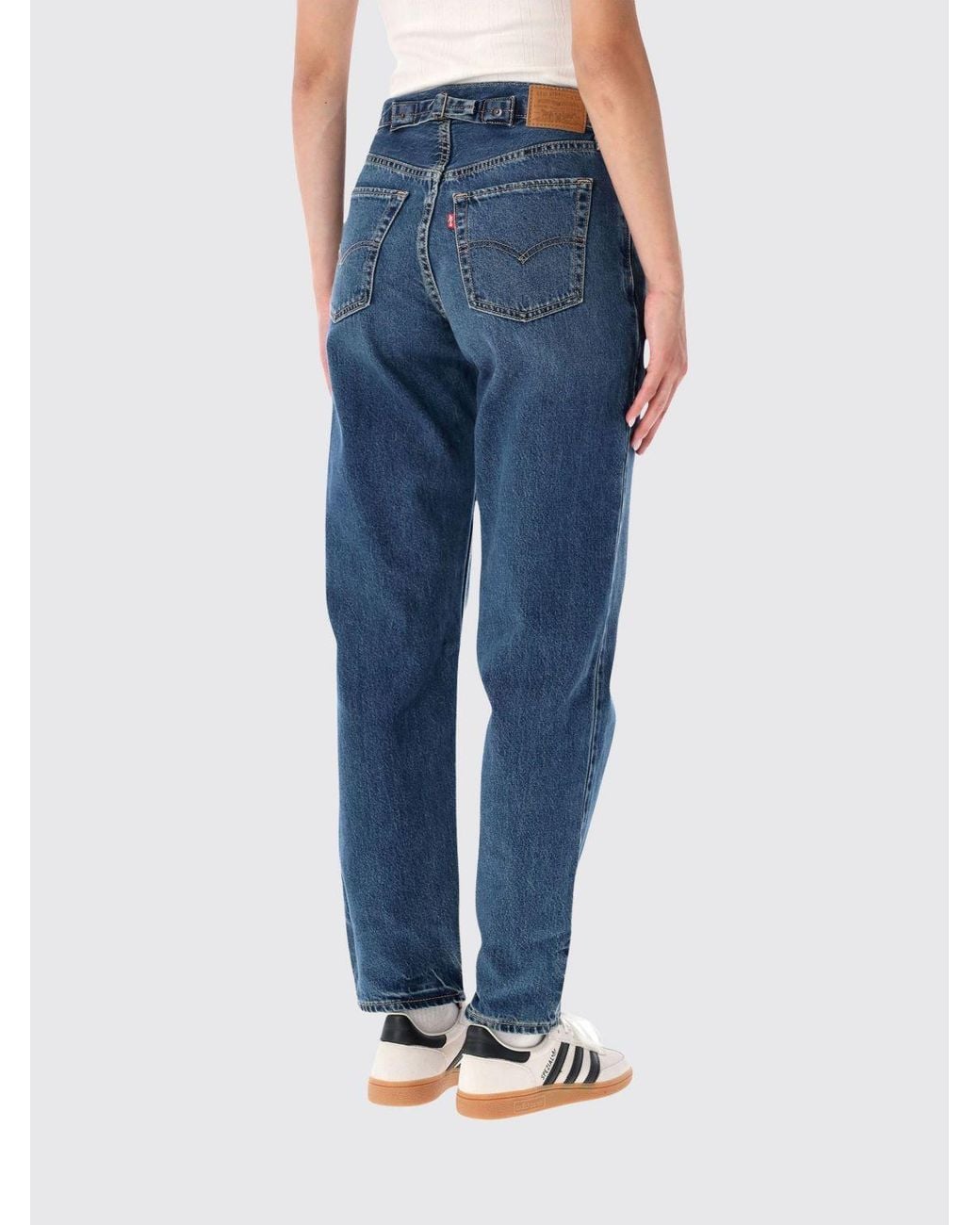 Levi's Blue Mid-Rise Straight Tapered Jeans