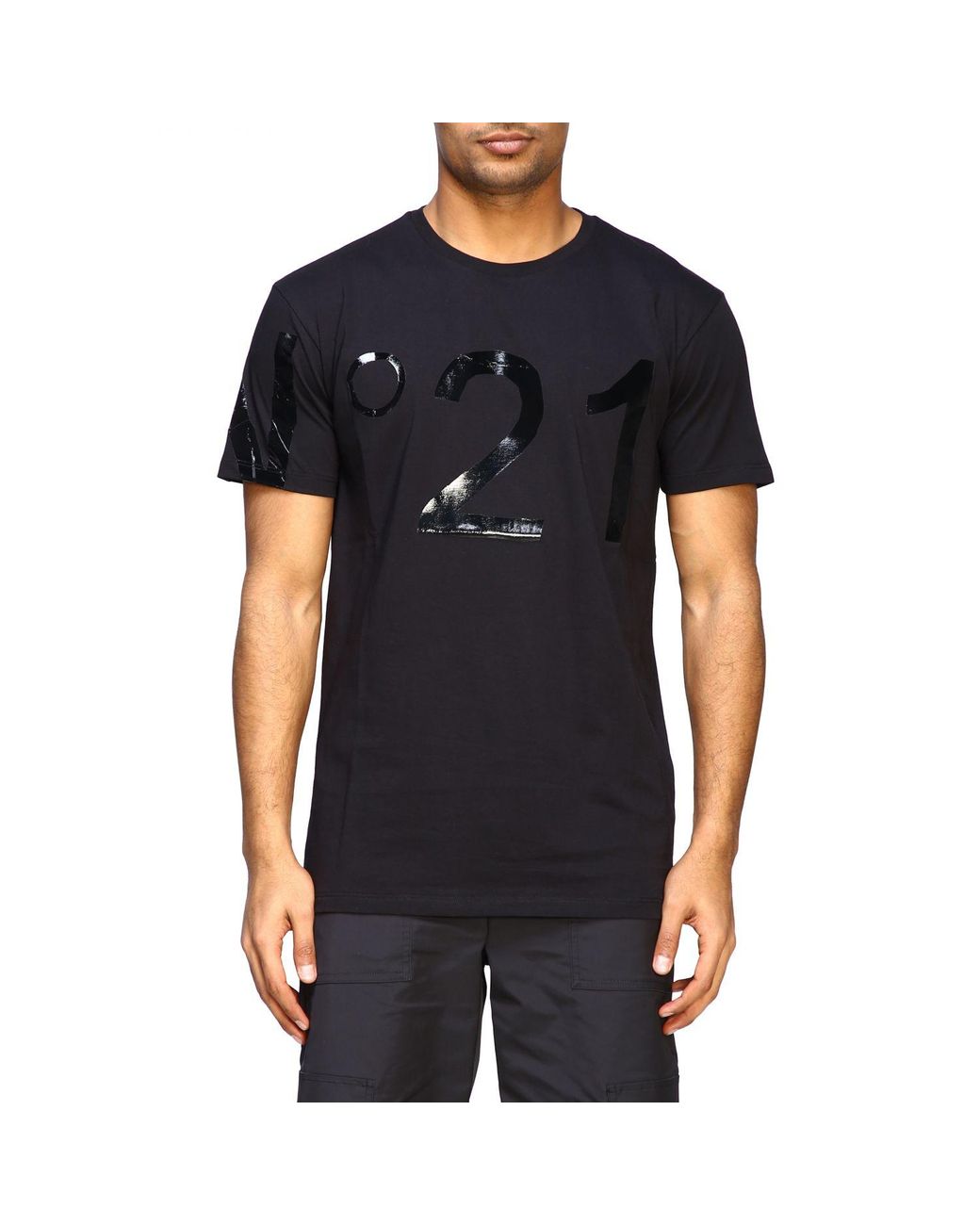 N°21 Cotton T-shirt in Black for Men - Lyst