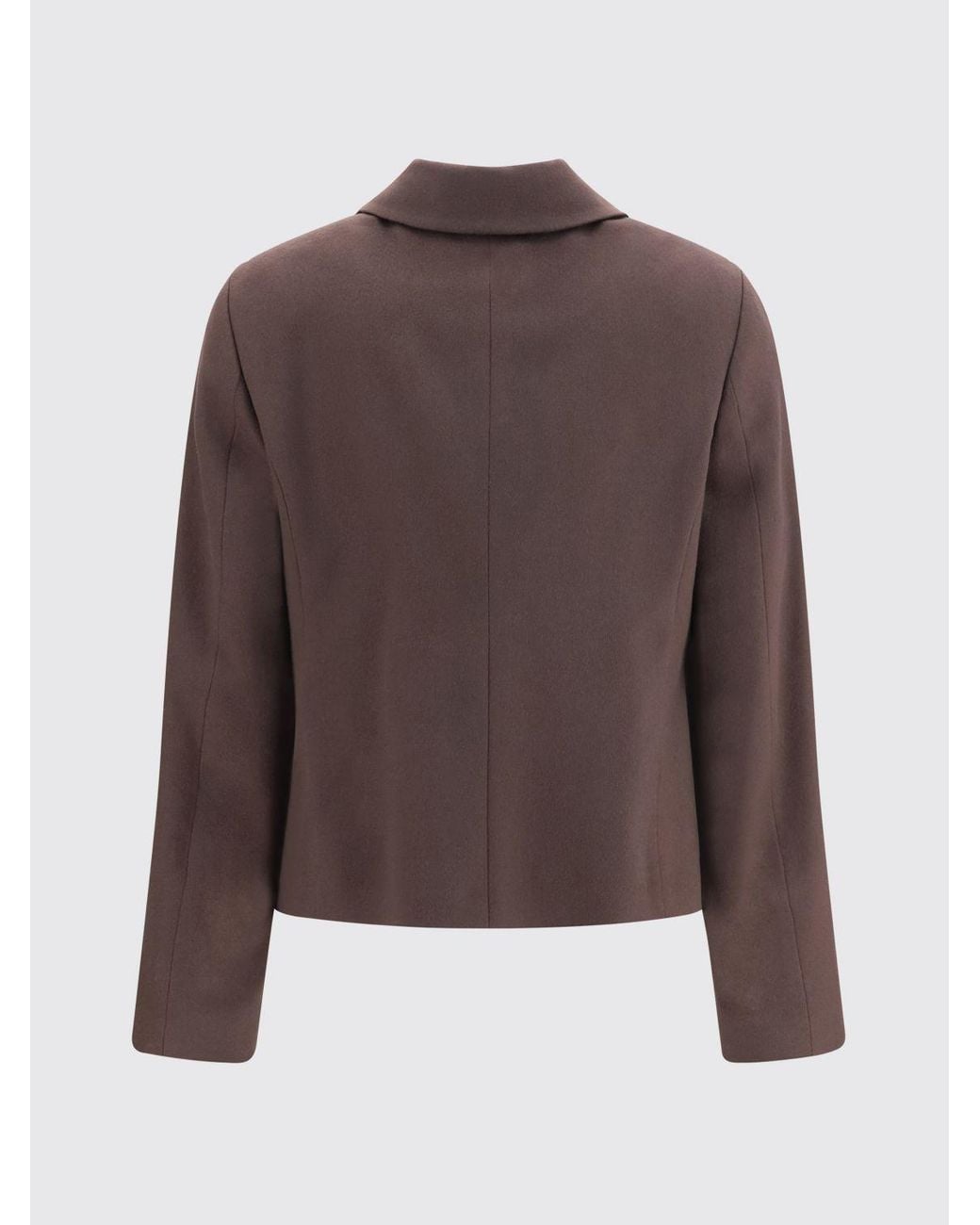 Lardini Brown Pure Virgin Wool Shirt Jacket With Classic Collar And Pockets
