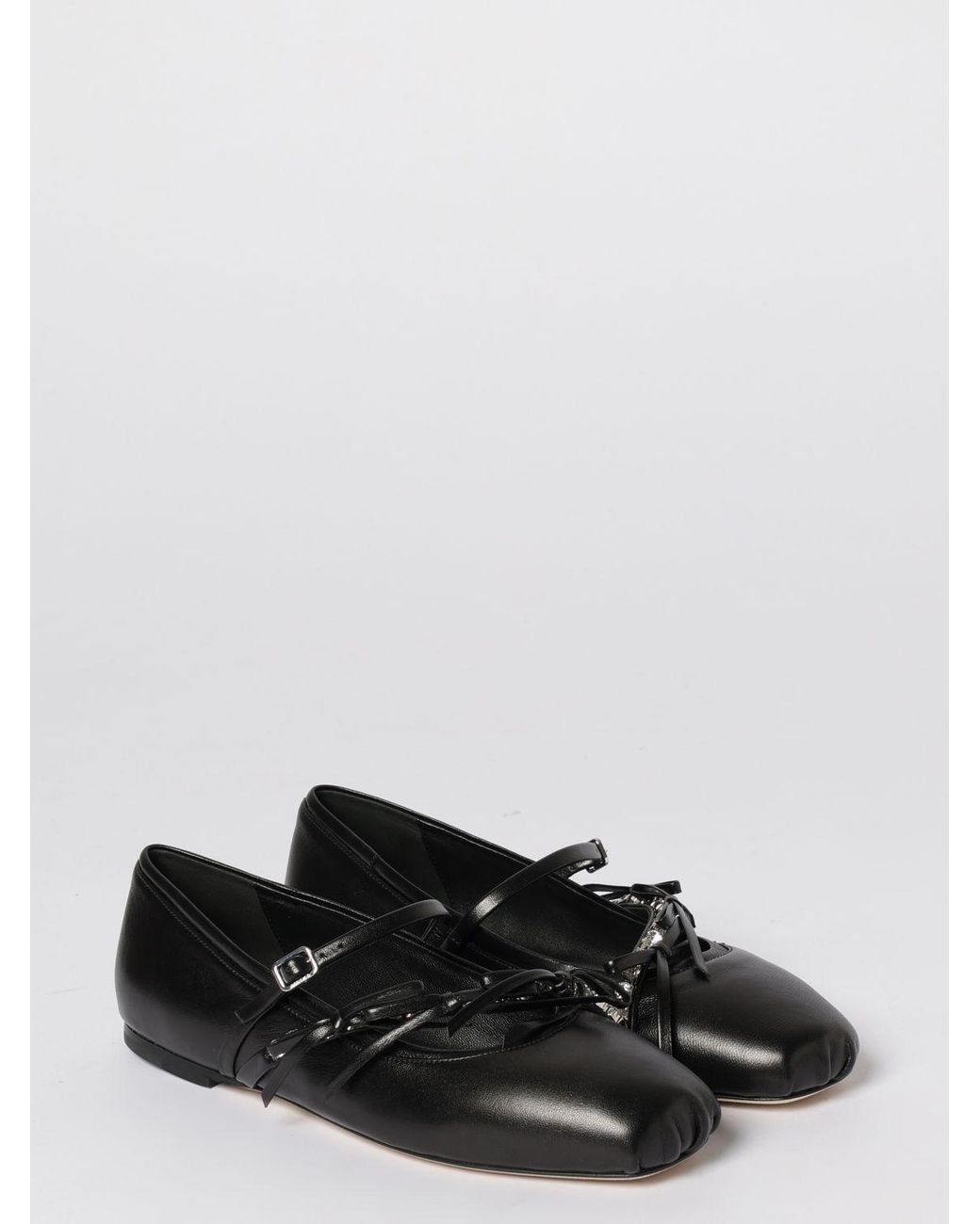 Jimmy Choo White Loli Satin Ballet Flats