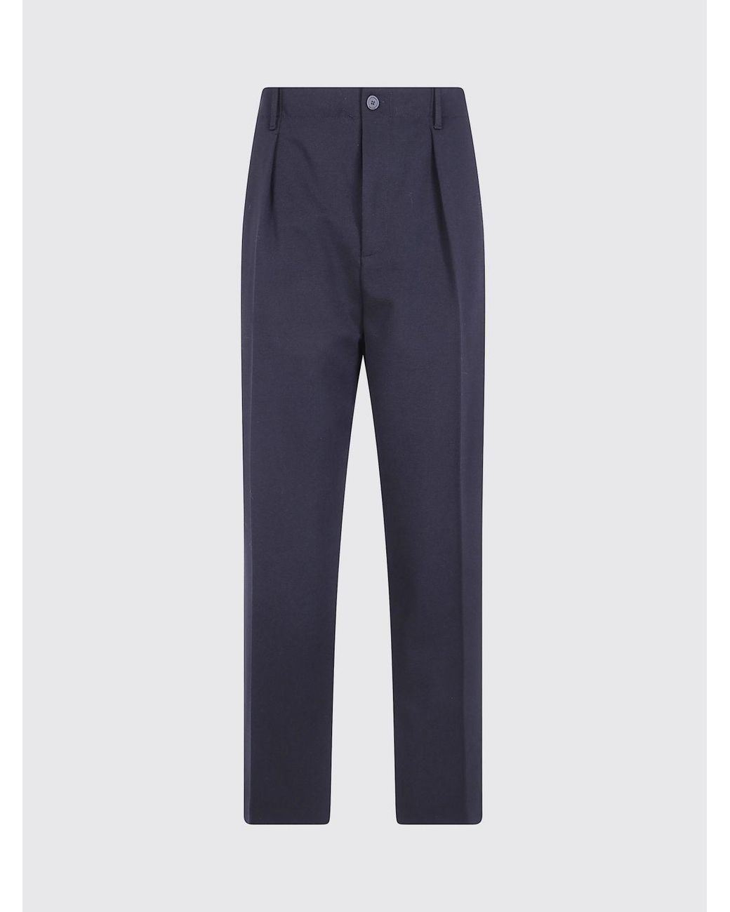 Semicouture Blue High-Waisted Straight Trousers