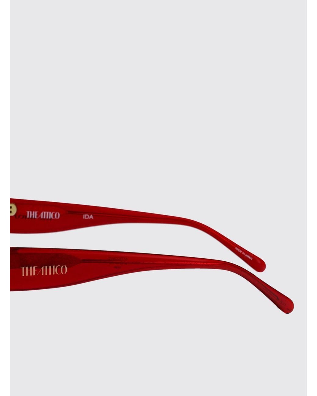 The Attico Red Linda Farrow X Agnes Wrap Acetate Sunglasses
