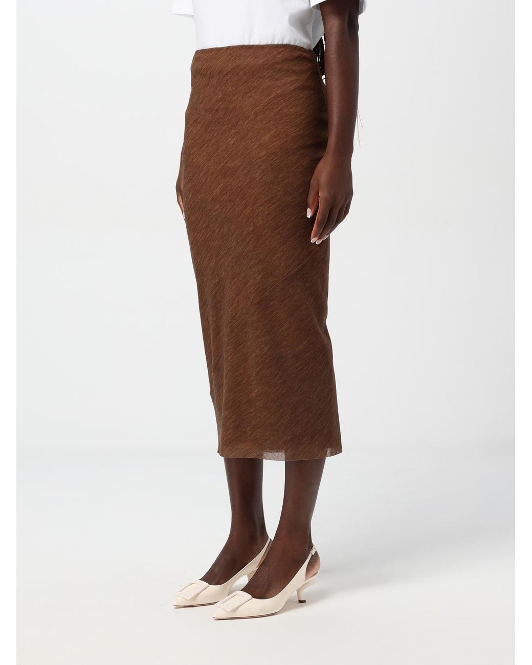 Philosophy Di Lorenzo Serafini Brown Skirt