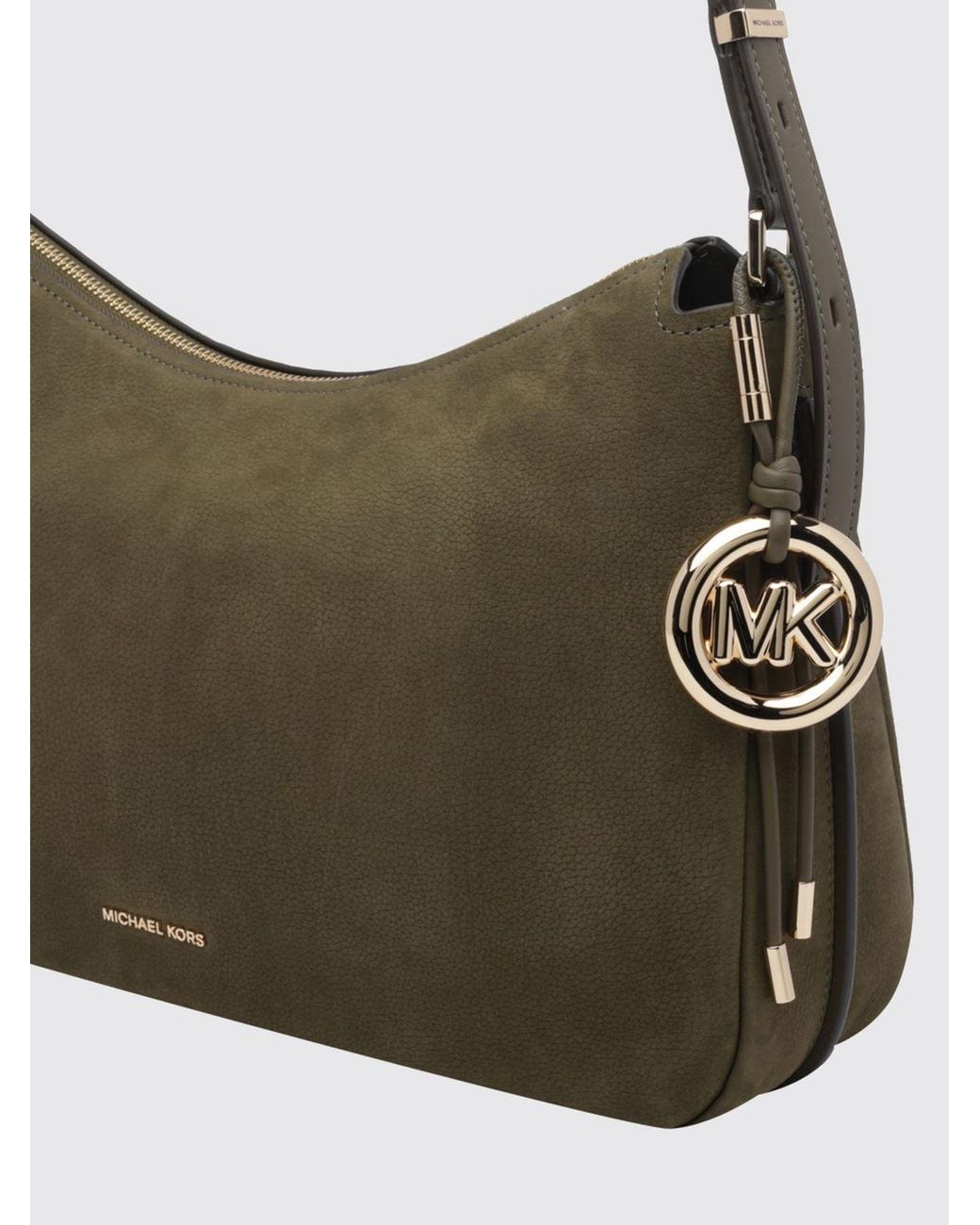 Michael Kors Gray Medium Nolita Nubuck Shoulder Bag With Adjustable Handle