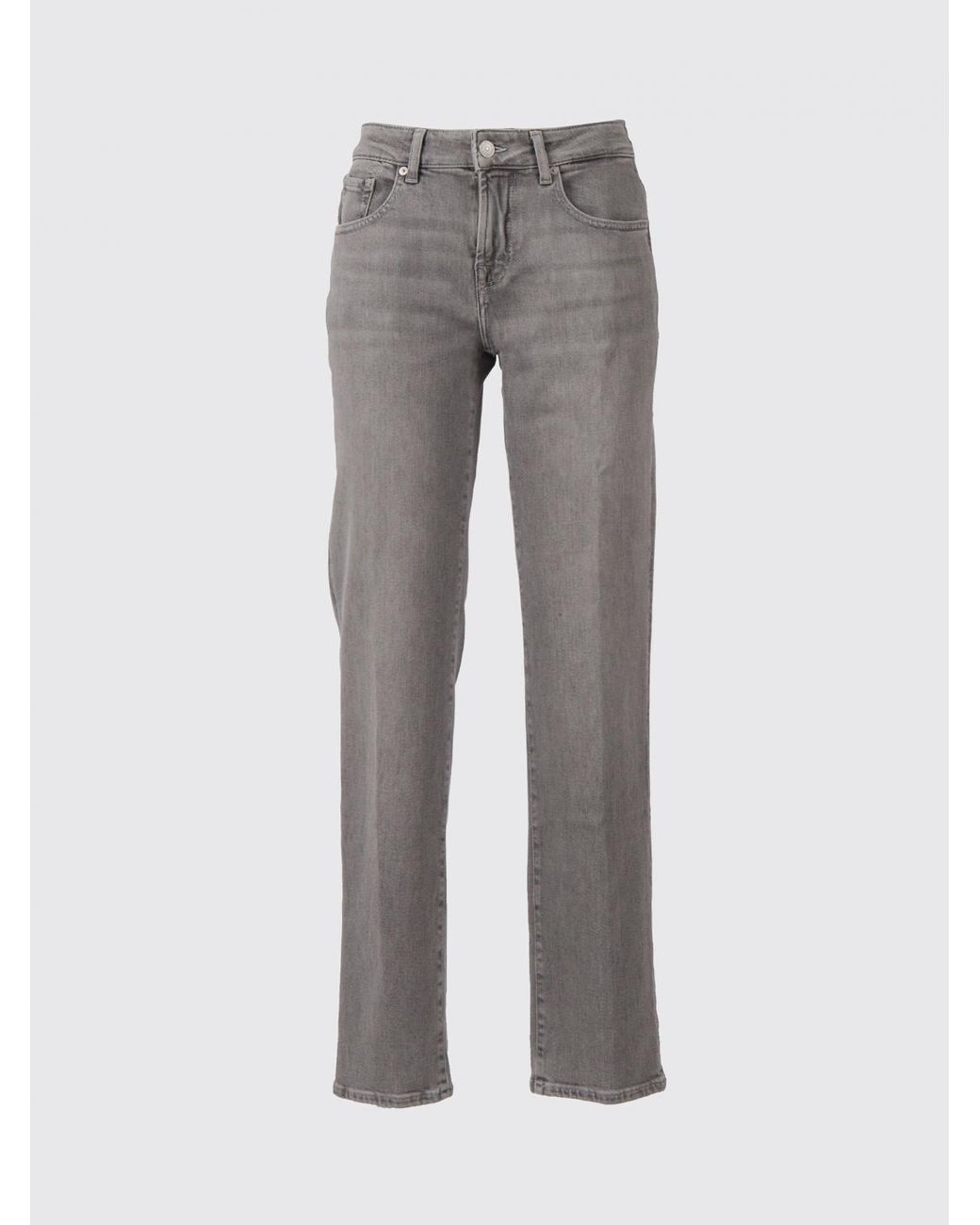 7 For All Mankind Gray Slim Fit Stretch Denim Jeans