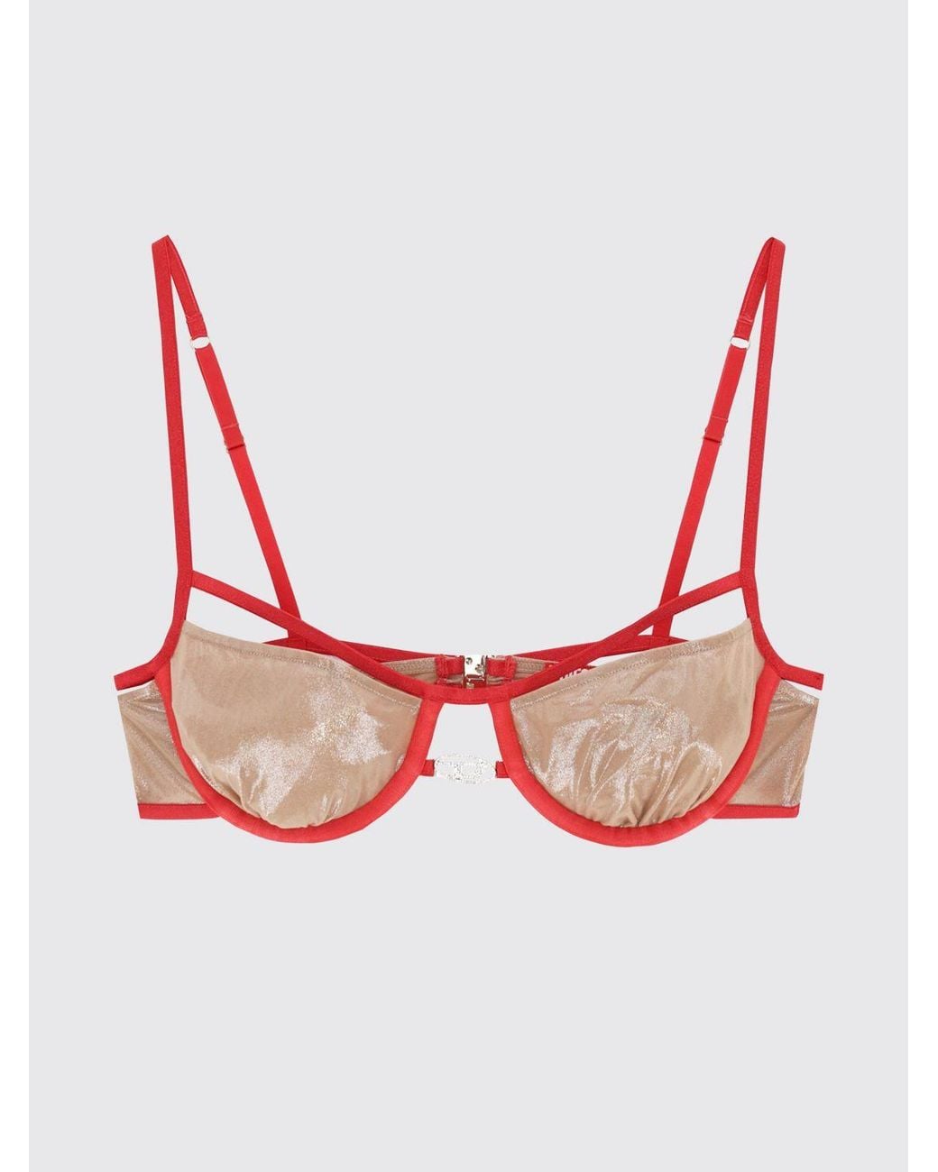 DIESEL Pink Underwired Bra With Contrast Edges