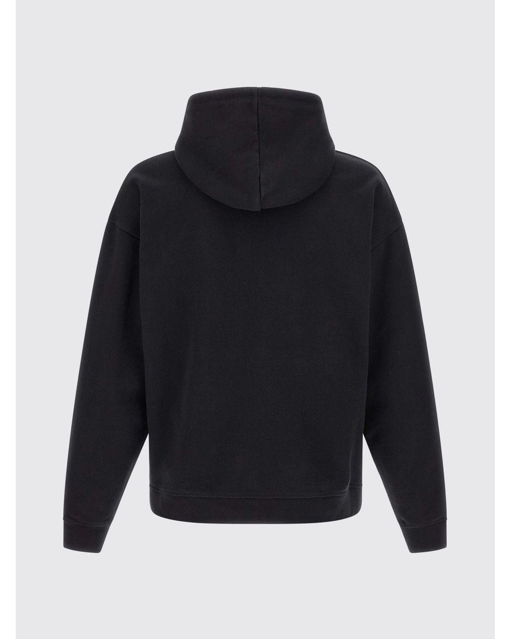 DSquared² Blue Cotton Hoodie With Printed Logo And Dropped Shoulders for men