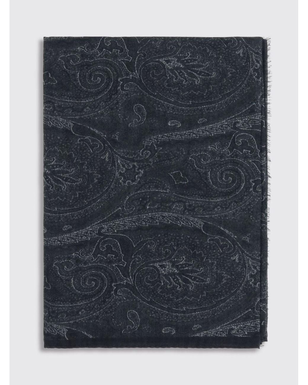 Bufanda De Cachemira Jacquard Paisley Con Flecos Etro de hombre de color Blue
