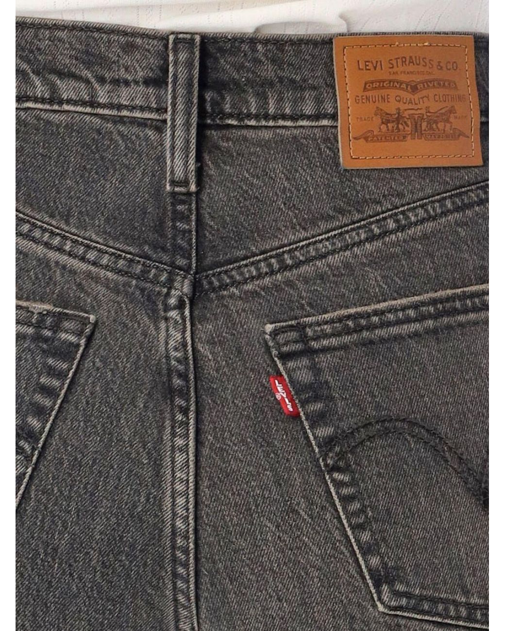 Vaqueros Rectos Ribcage De Tiro Alto En Denim Elástico Levi's de color Gray