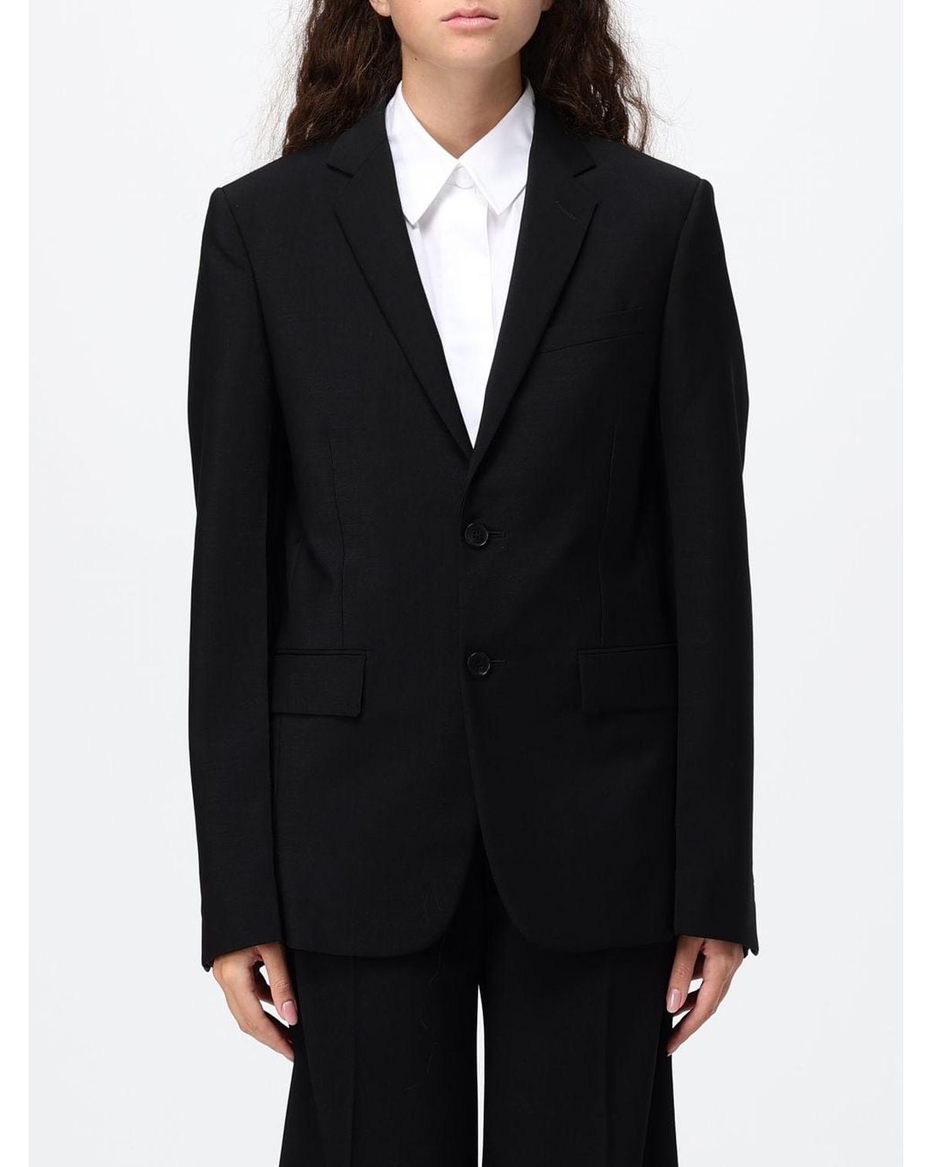 Fendi Black Cropped Single-Breasted Mohair And Virgin Wool Blazer
