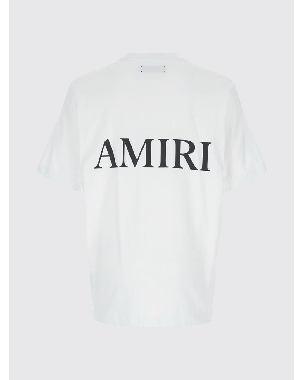 Amiri White Relaxed Fit Drop Shoulder Cotton T-Shirt With Logo for men