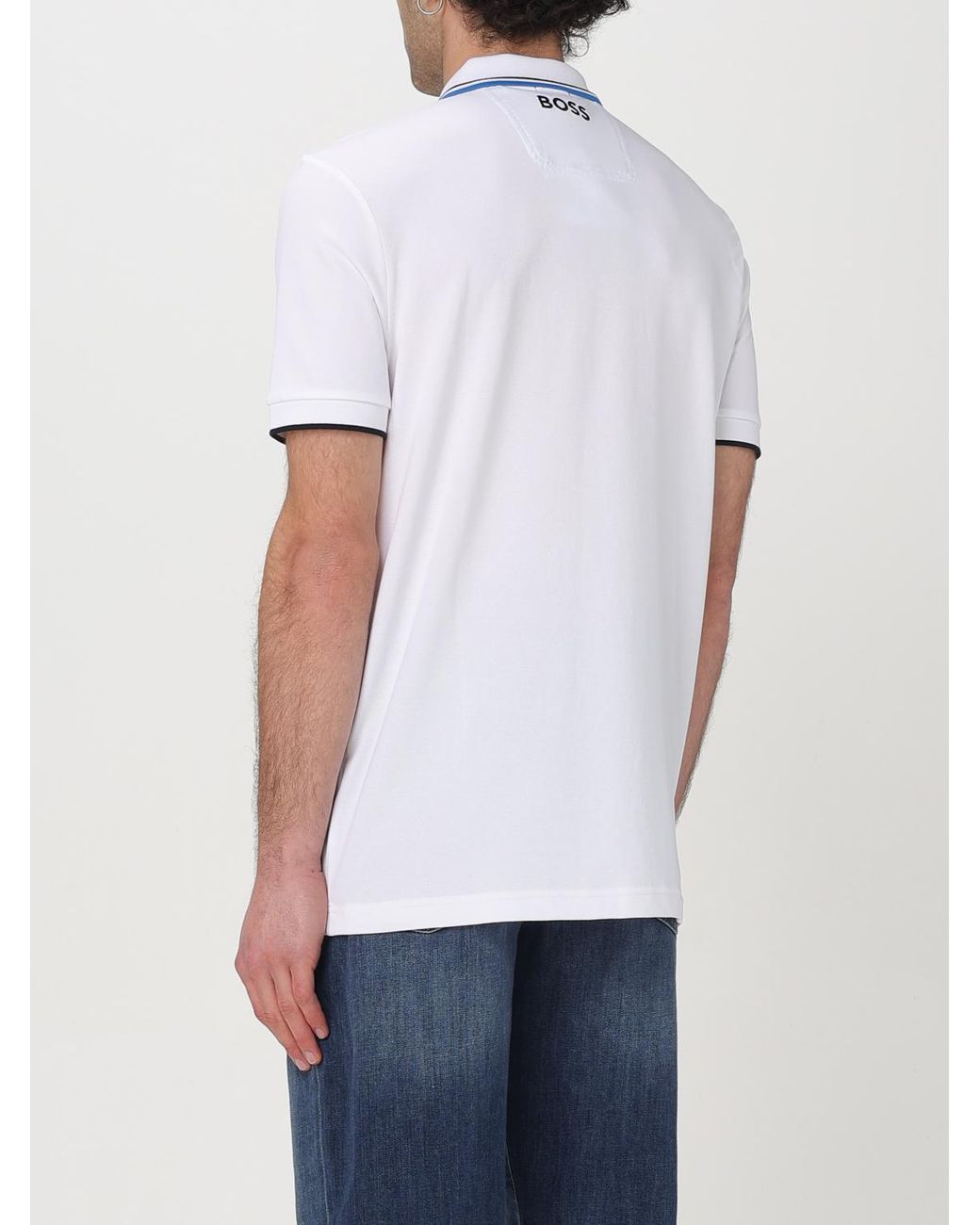 BOSS Polo Shirt in White for Men Lyst UK