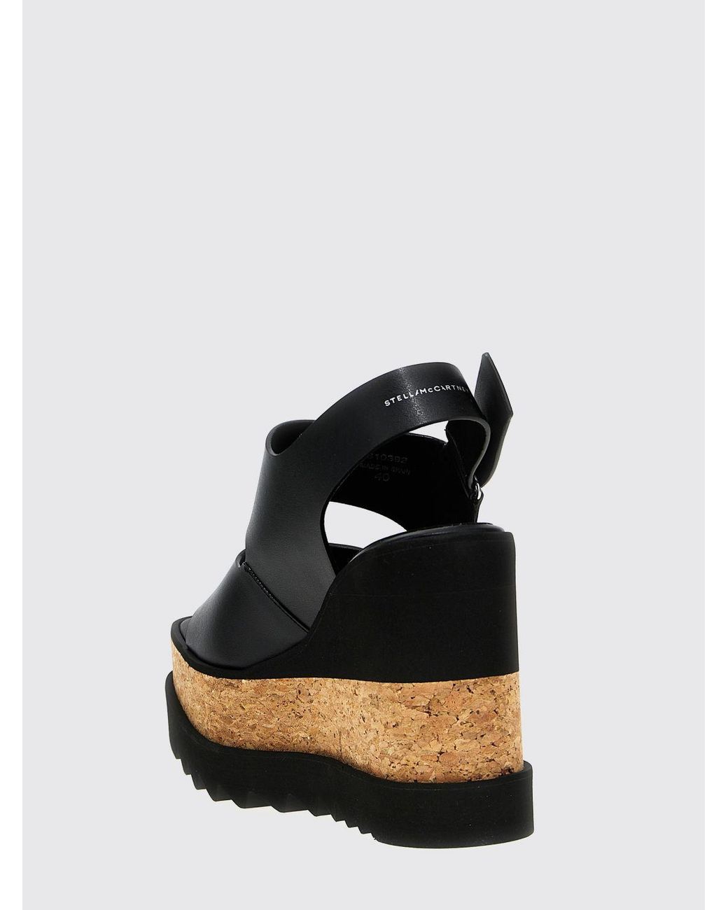 Stella McCartney Black Elyse Platform Sandals By
