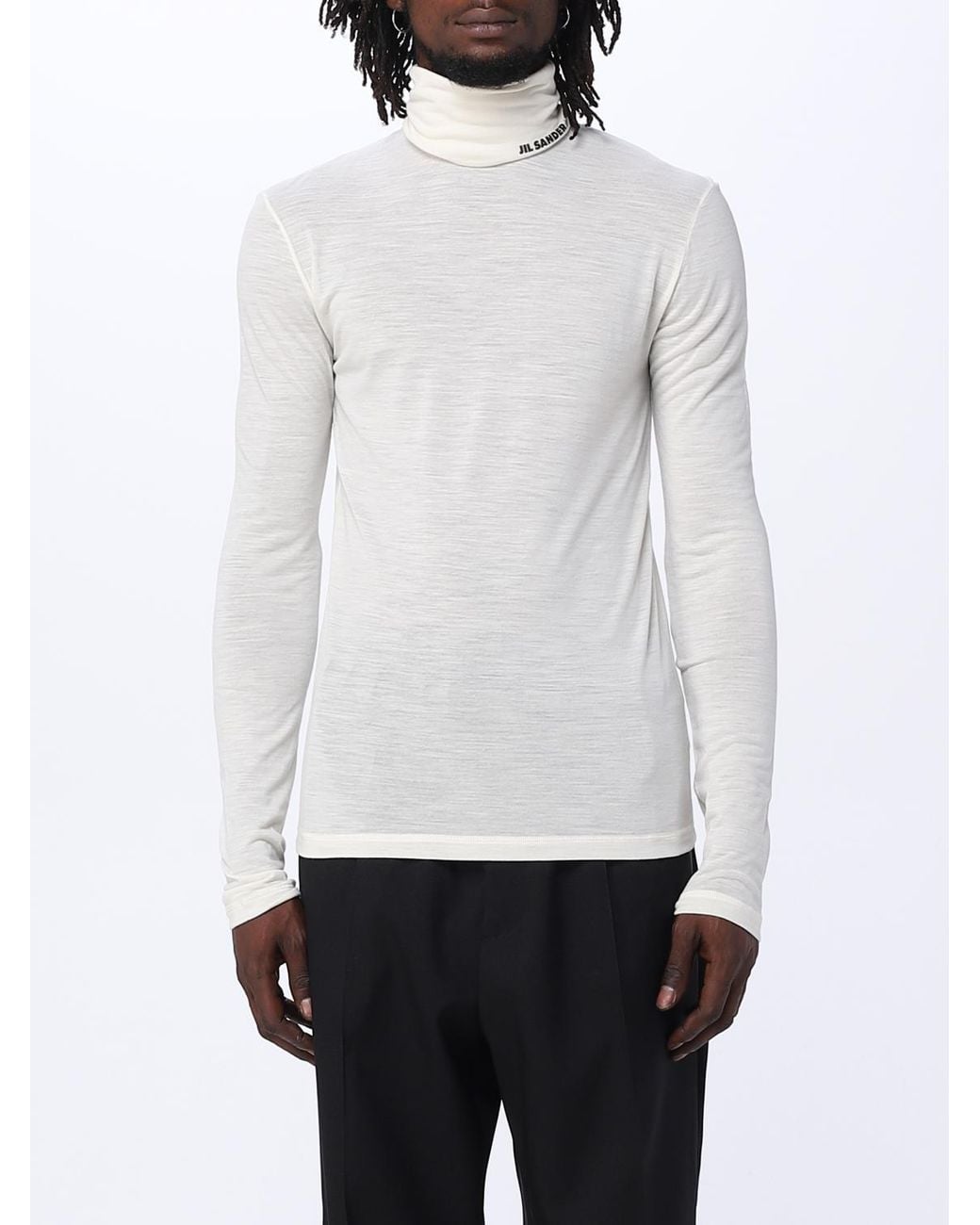 Jil Sander White Sweater for men