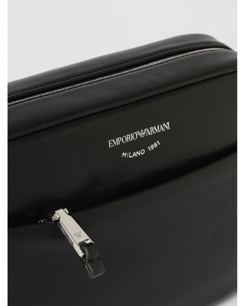 Emporio Armani Black Lilly Leather Shoulder Bag