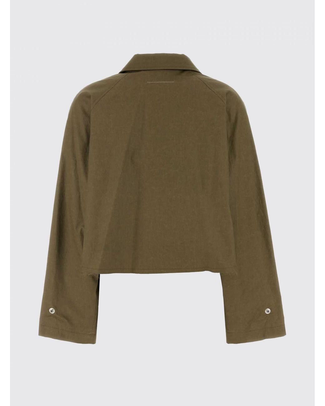 MM6 by Maison Margiela Green Double-Breasted Shirt Jacket