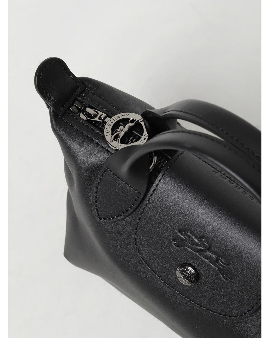 Longchamp Black Le Pliage Xtra Xs Leather Bag