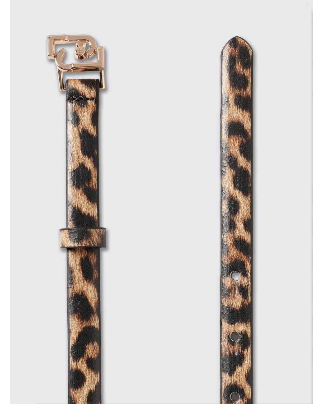 Liu Jo White Animal Print Synthetic Leather Belt