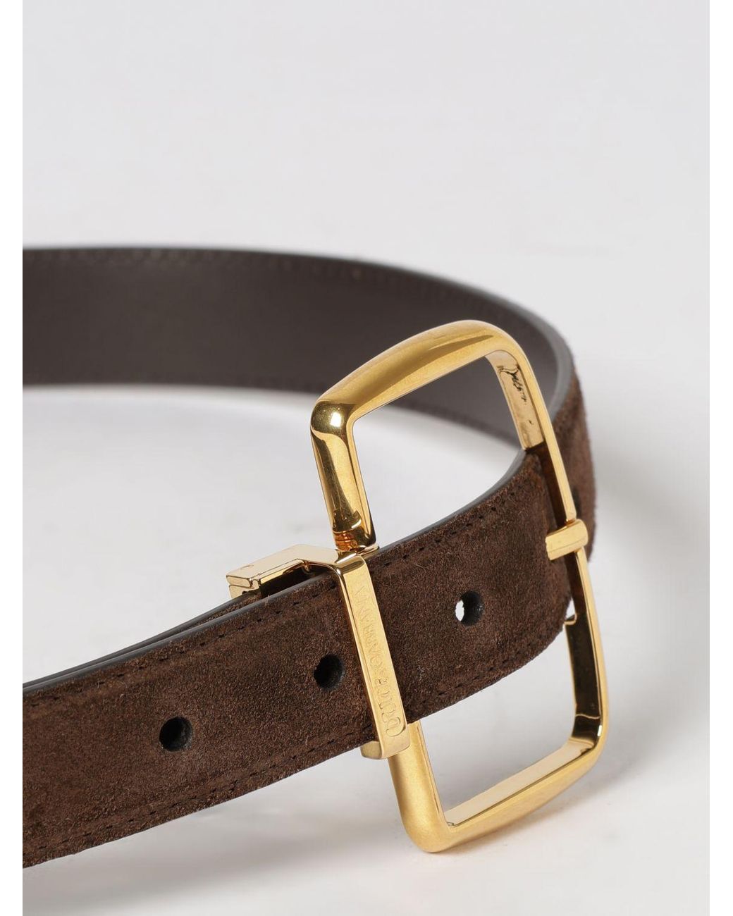 Dolce & Gabbana White Dolce &Amp Gabbana Suede Calfskin Belt