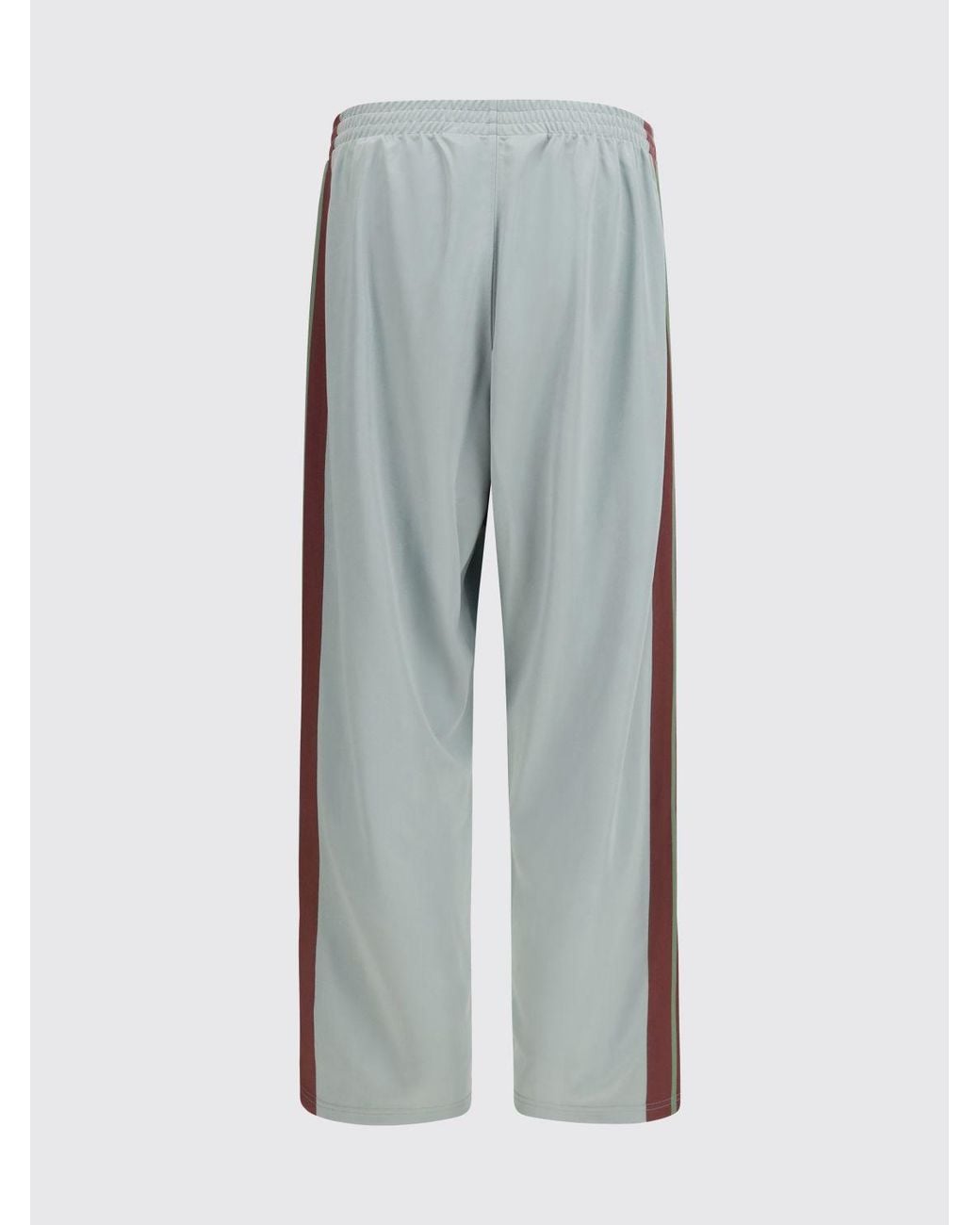 Palm Angels Gray Technical Jersey Jogging Trousers With Embroidered Logo for men