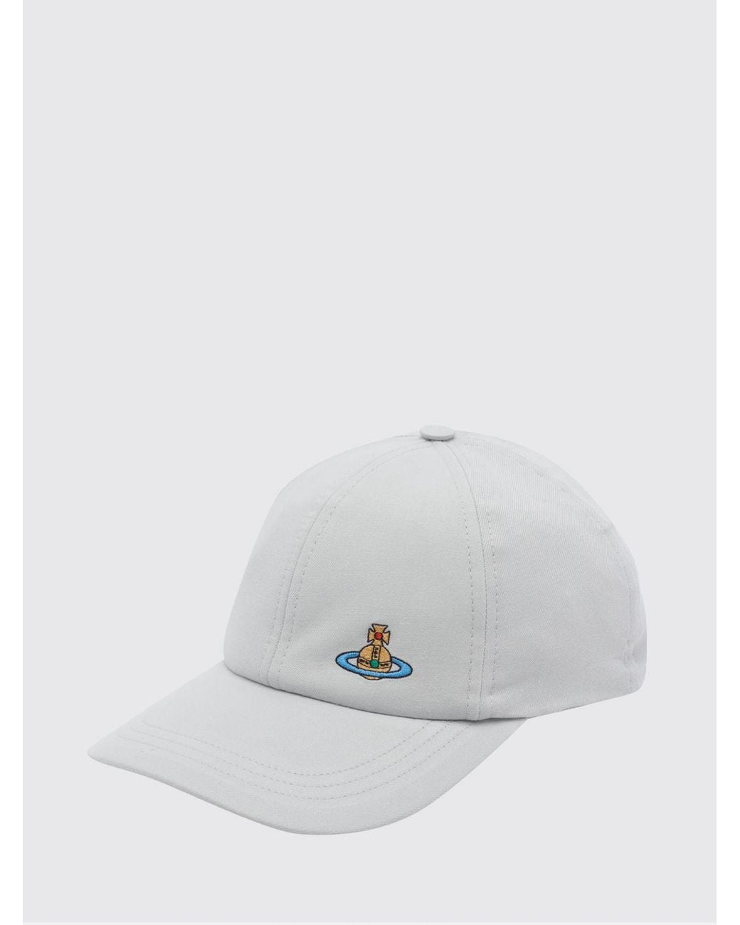 Vivienne Westwood White Cotton Twill Hat for men