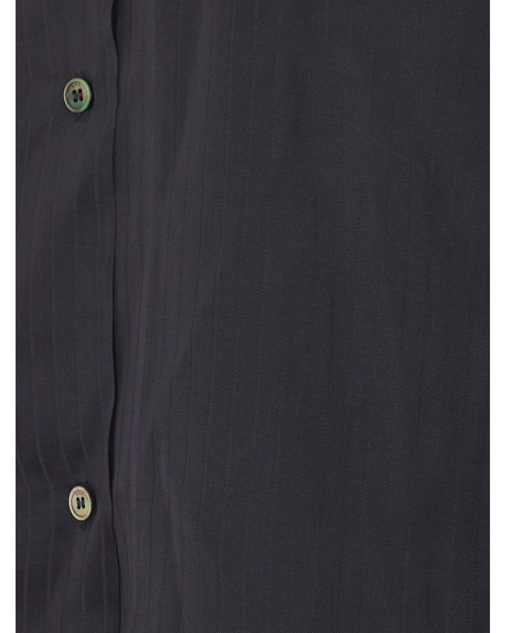 A.P.C. Blue Striped Viscose Shirt With Long Sleeves And Pussy-Bow Collar
