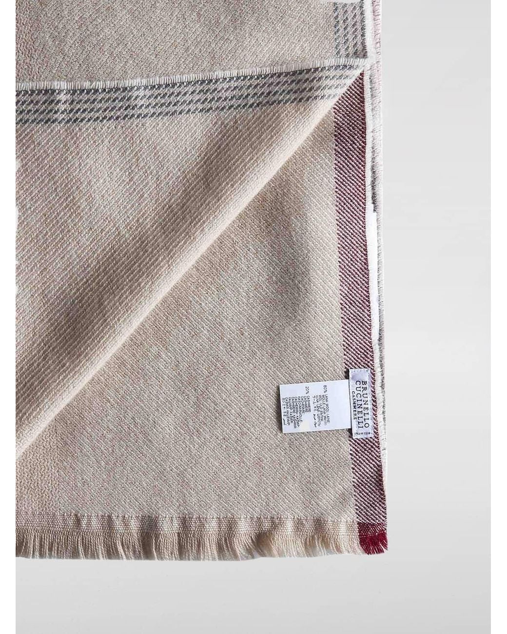 Sciarpa Di Lana E Cashmere di Brunello Cucinelli in Gray da Uomo