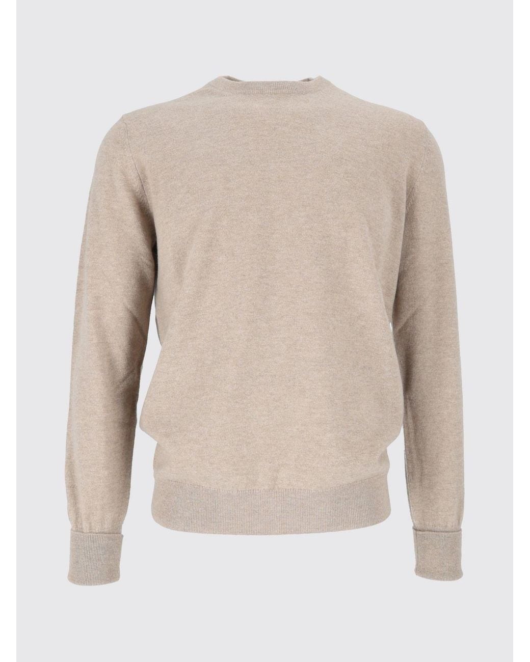 Ballantyne Blue Long-Sleeved Ribbed Crewneck Sweater for men
