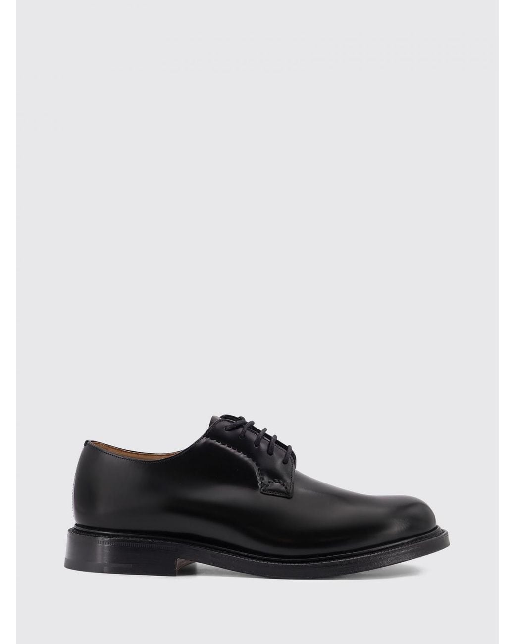 Church's White Shannon Smooth Calf Leather Round-Toe Derby Shoes for men