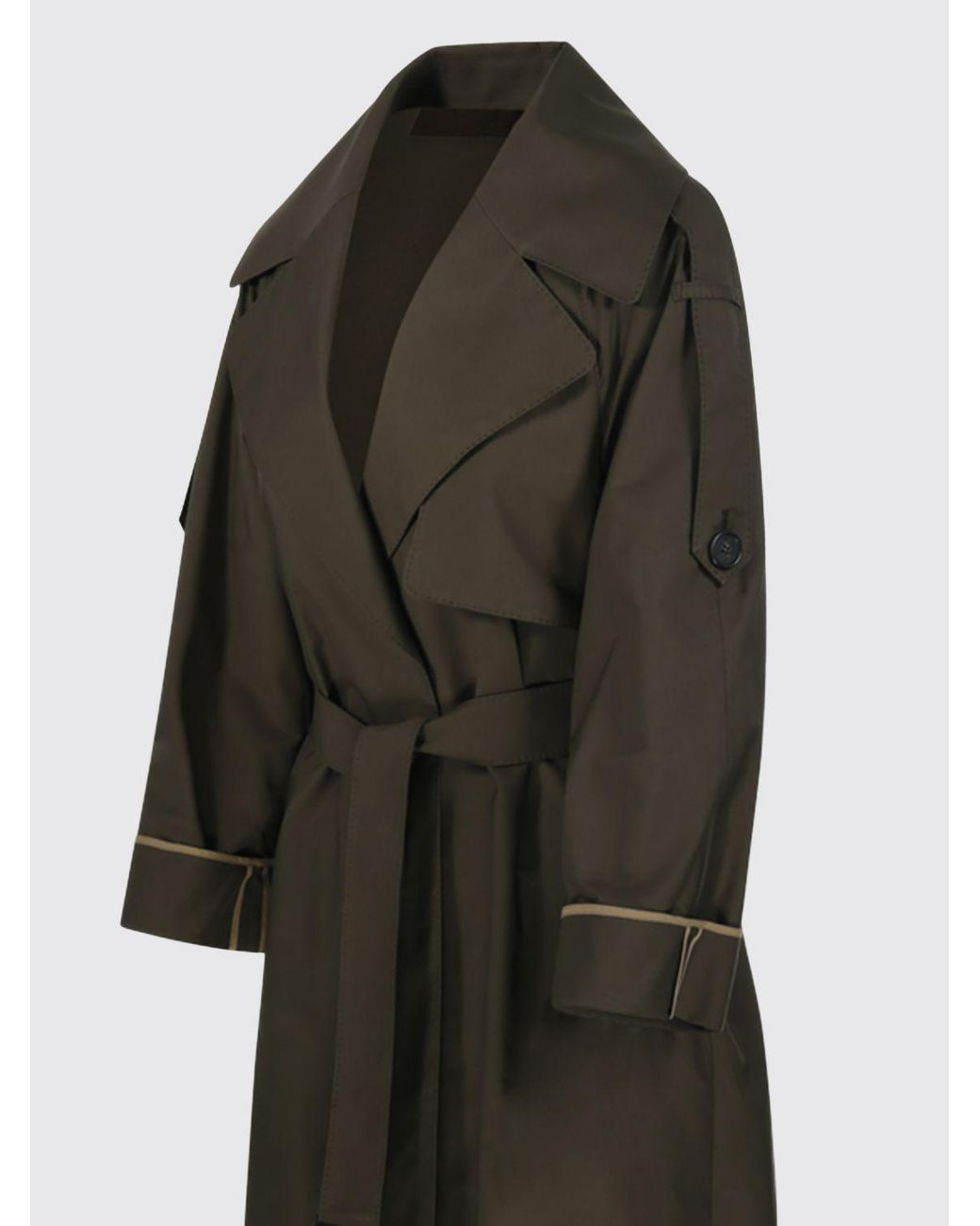 Max Mara Black Cotton Trench Coat