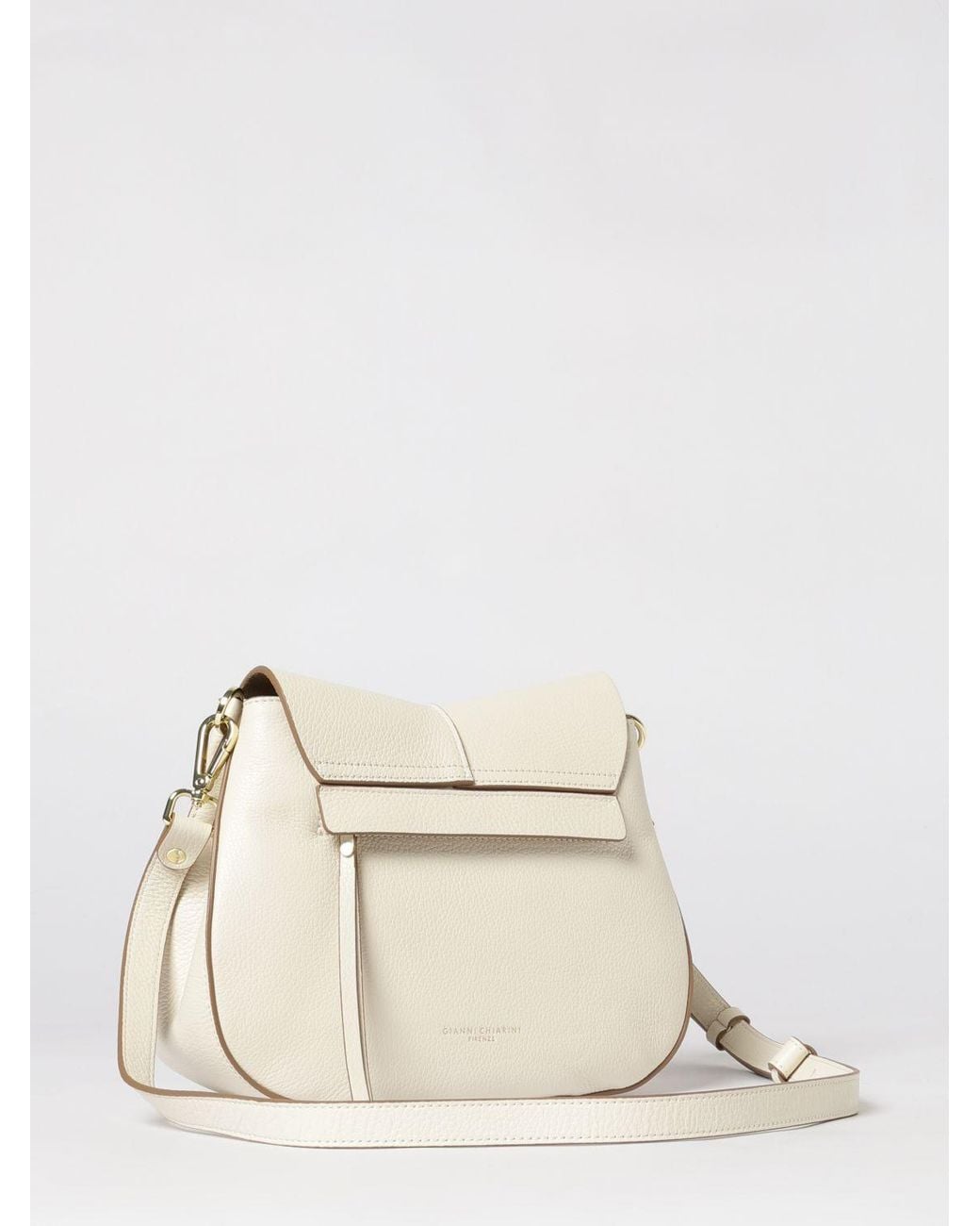 Gianni Chiarini Natural Helena Round Grained Leather Bag