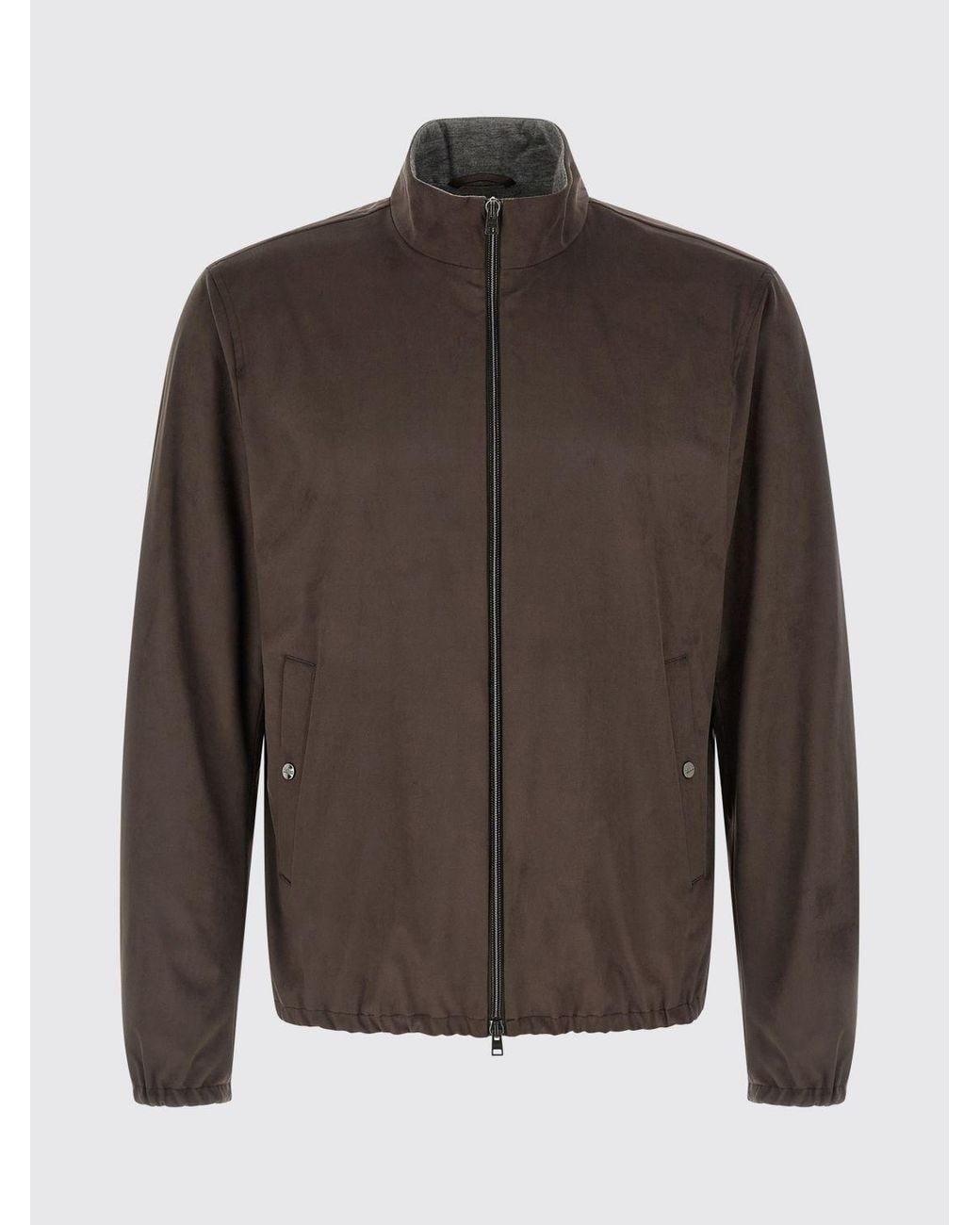 Herno Brown Bomber Jacket for men