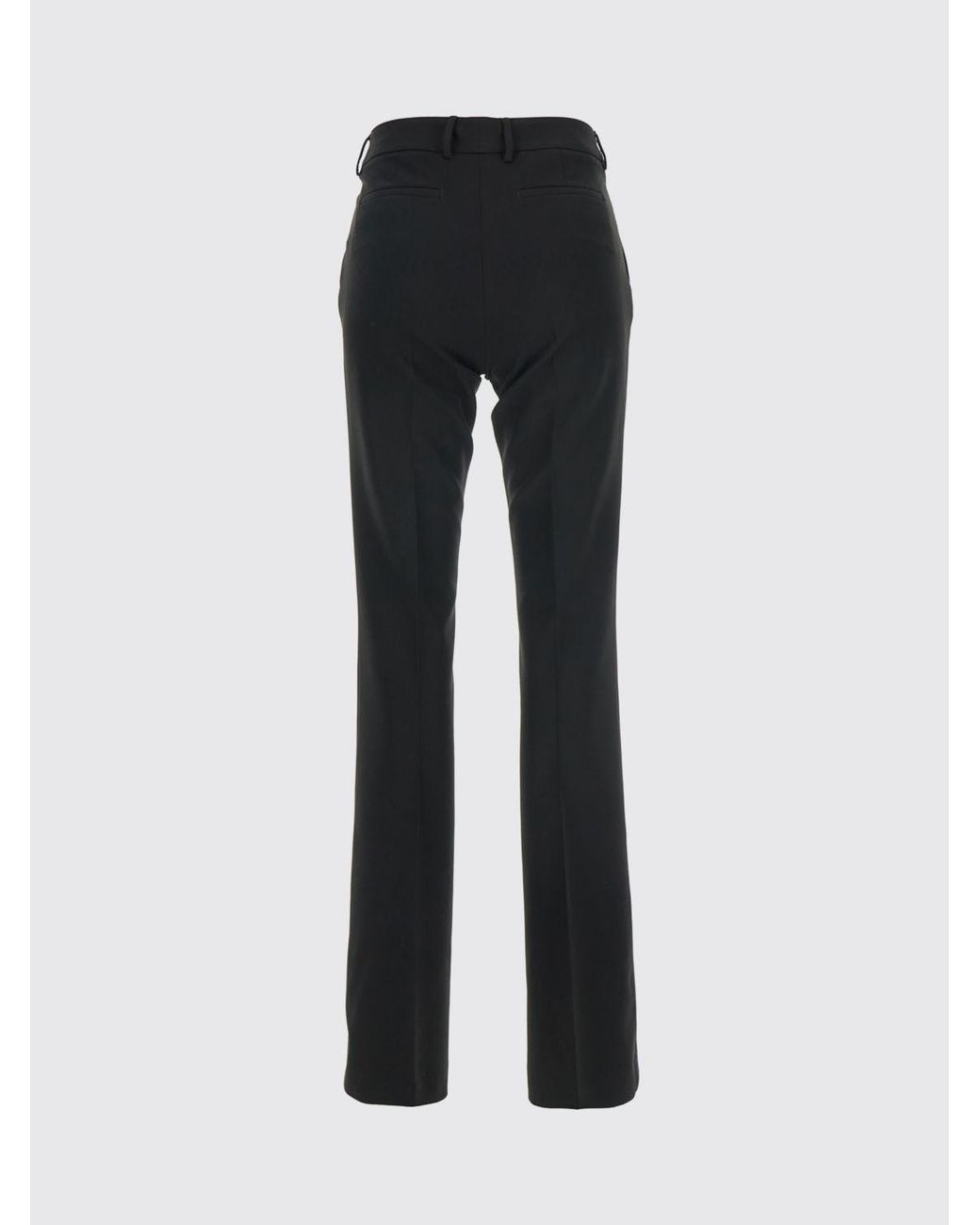 PT Torino Black Mid-Rise Wool Skinny Tailored Trousers