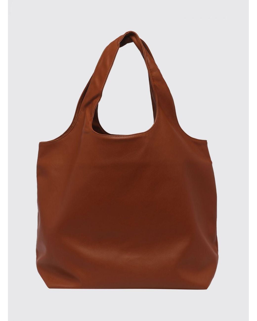 A.P.C. Brown Ninon Large Recycled Synthetic Shoulder Bag With Printed Logo