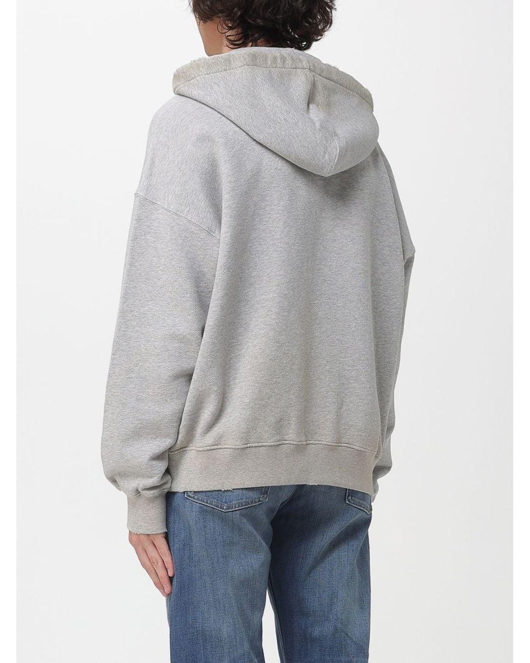 Golden Goose Deluxe Brand Gray Cotton Hooded Sweatshirt for men