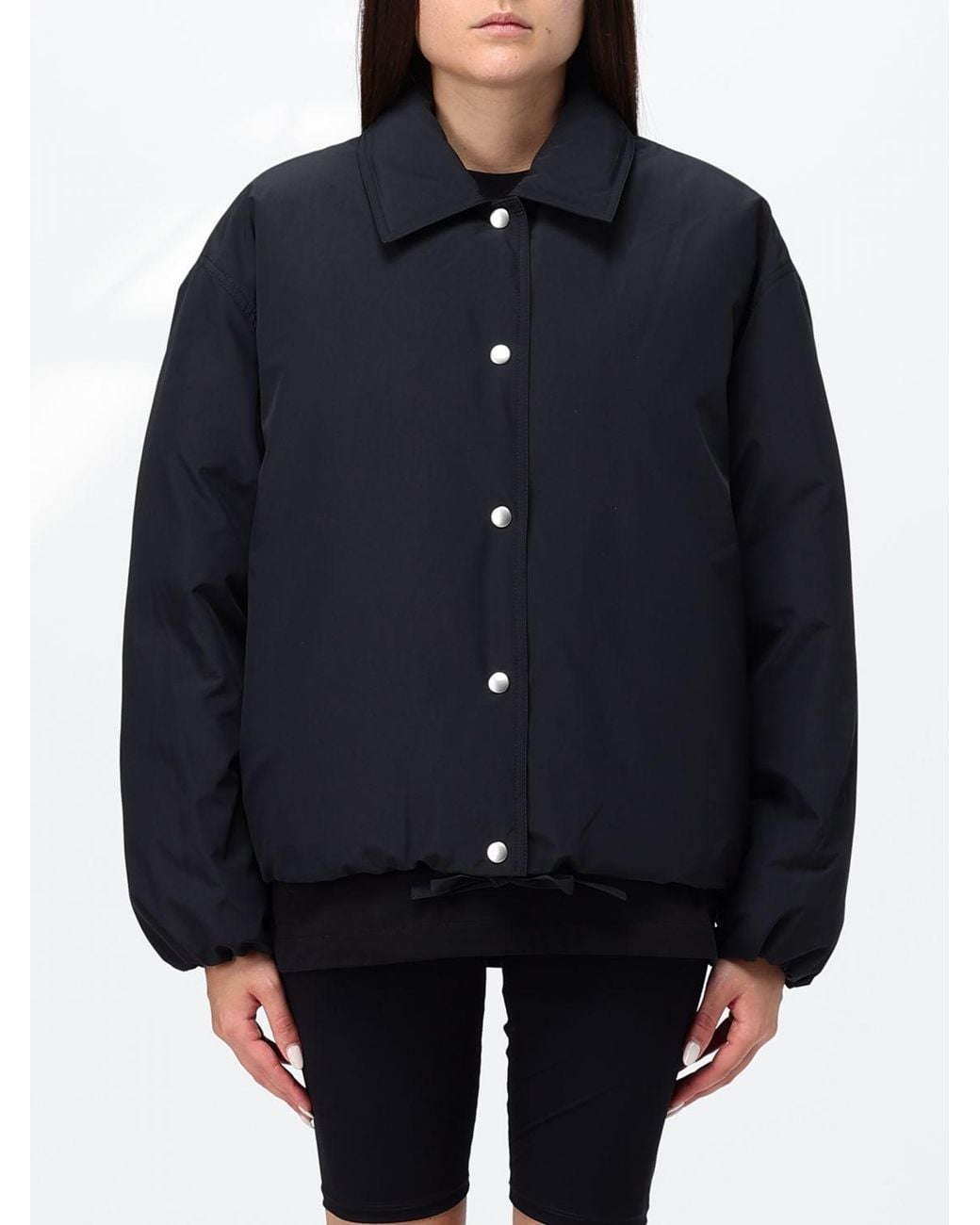 Jil Sander Blue Cropped Padded Shirt Jacket