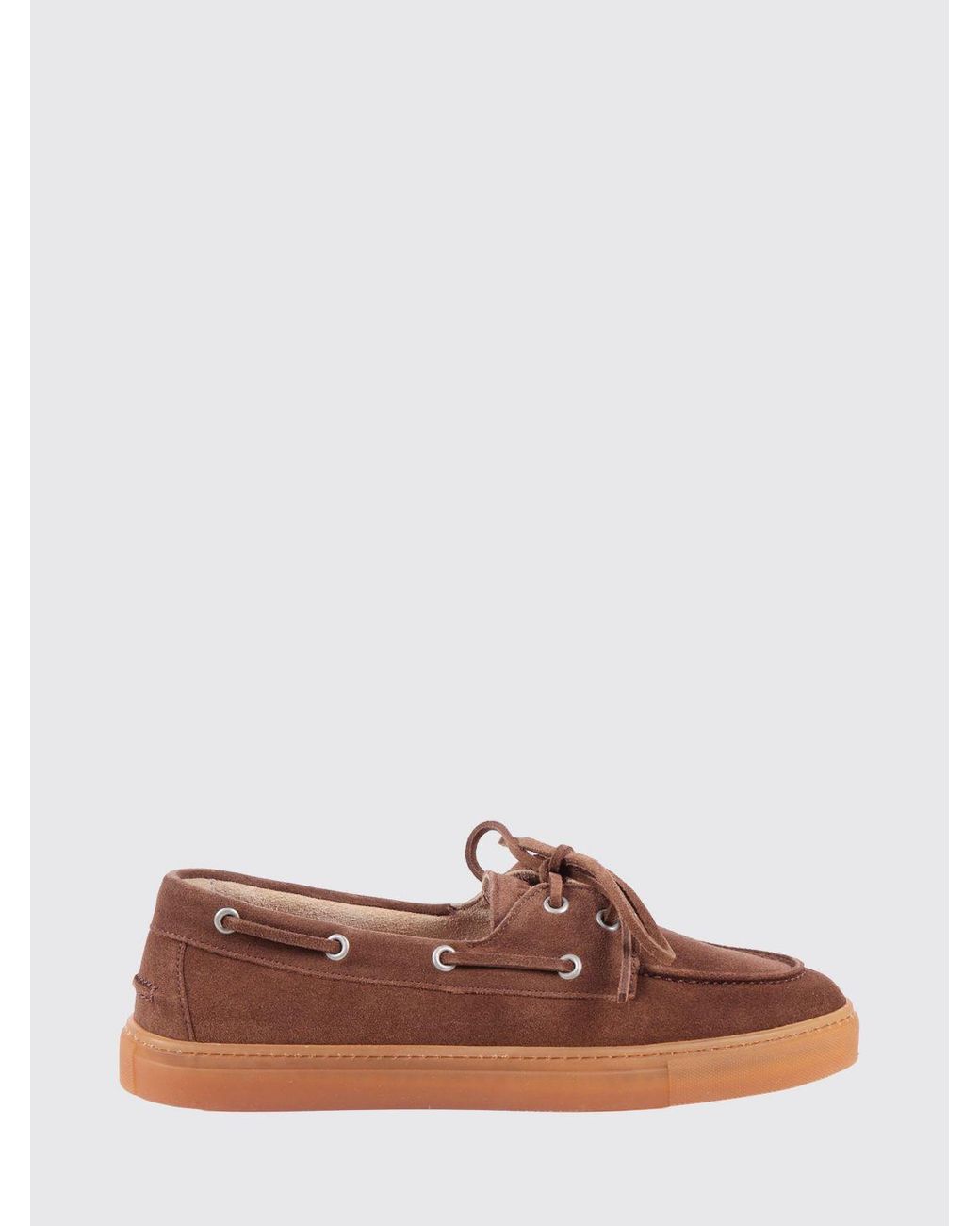 COPENHAGEN Brown Paia Suede Boat Loafers