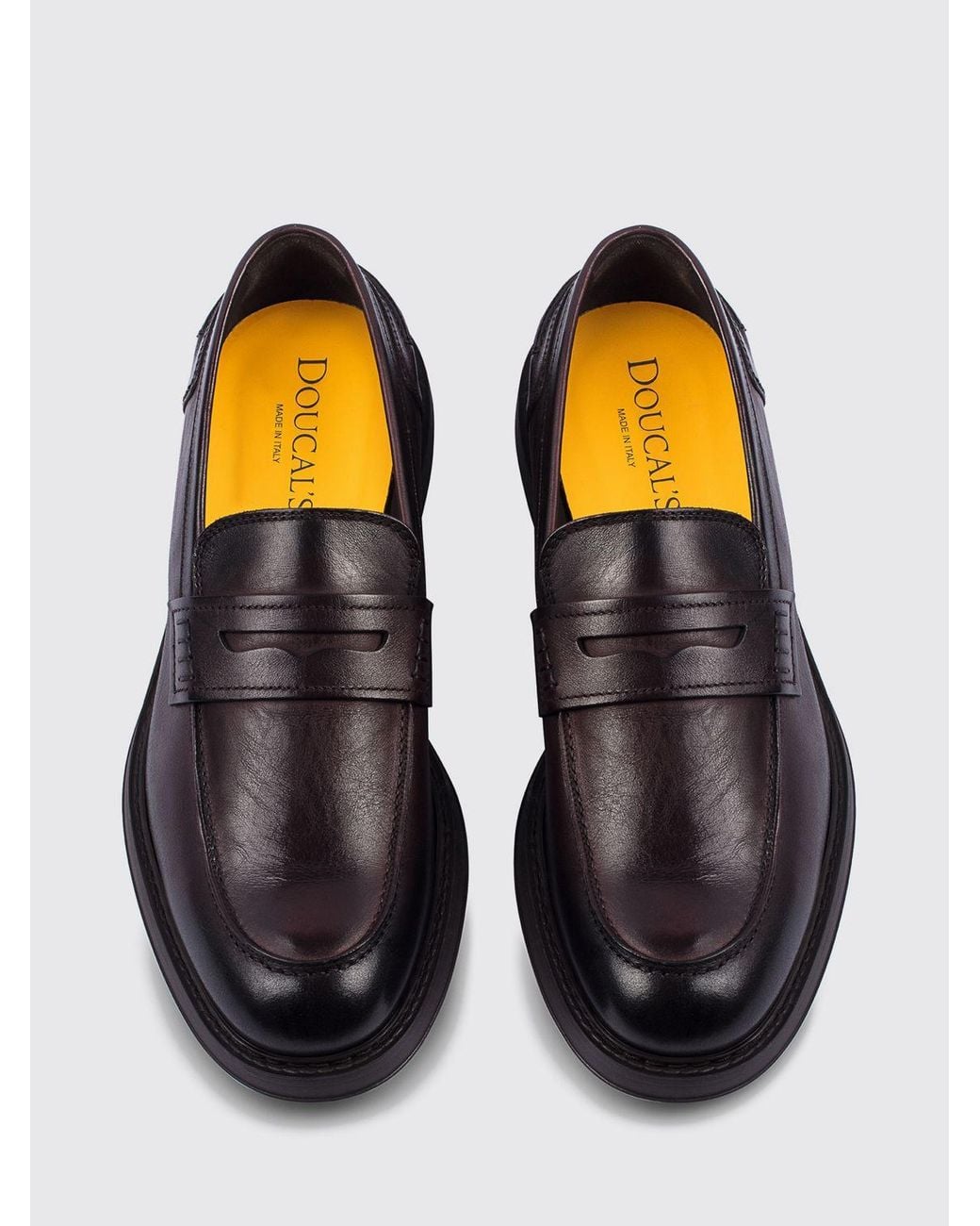 Doucal's White Penny Loafers for men