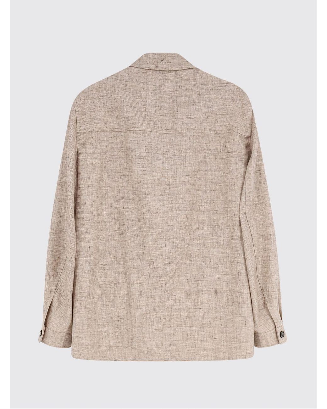 Boss Natural Virgin Wool Blend Overshirt for men