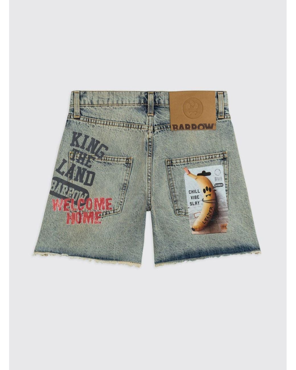 Barrow Blue Shorts With Graphic Print