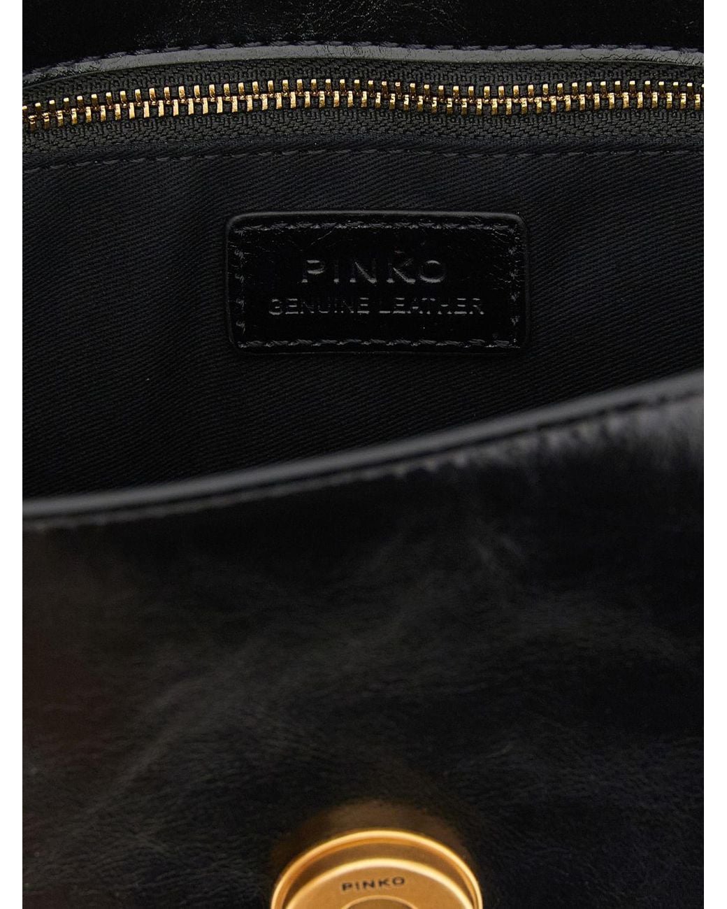 Pinko White Love One Classic Mini Leather Crossbody Bag With Love Birds Buckle