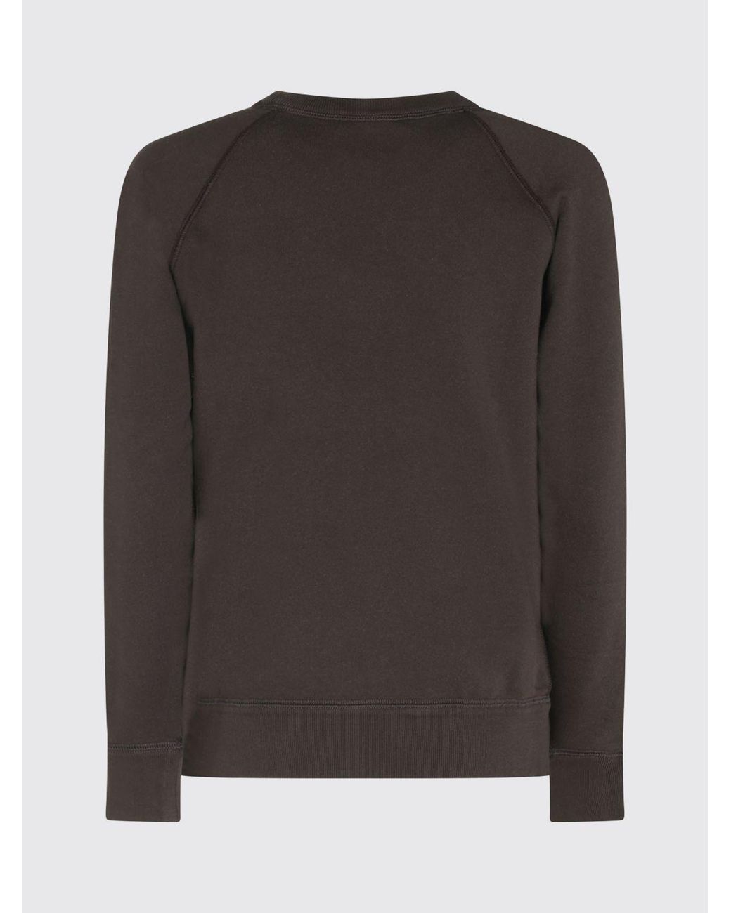 Isabel Marant Black Cotton-Blend Crewneck Sweatshirt With Flocked Logo