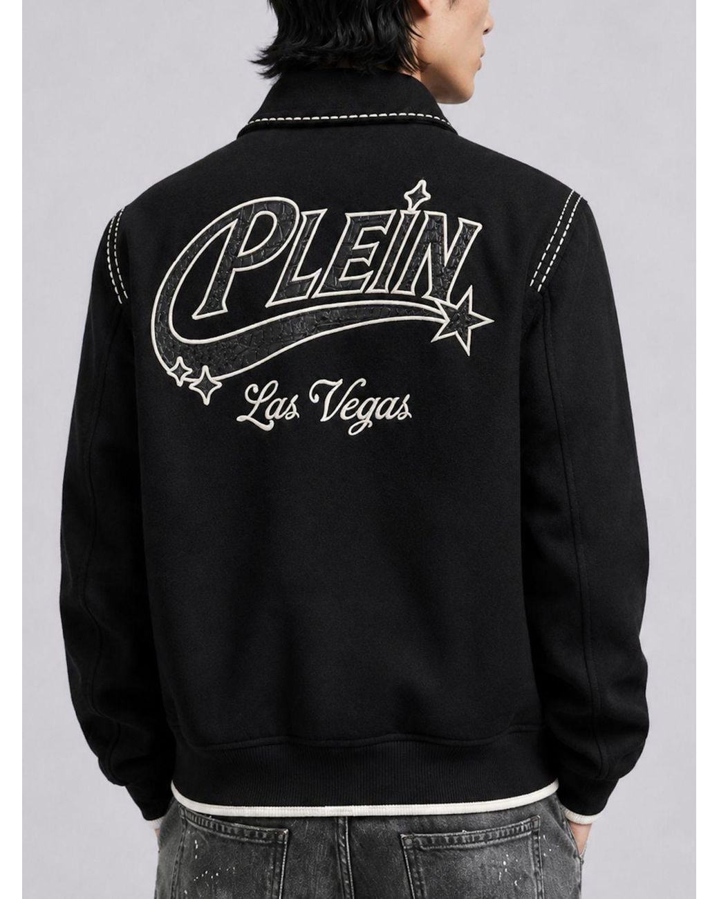 Philipp Plein Black Coster Monogram Shirt Jacket for men
