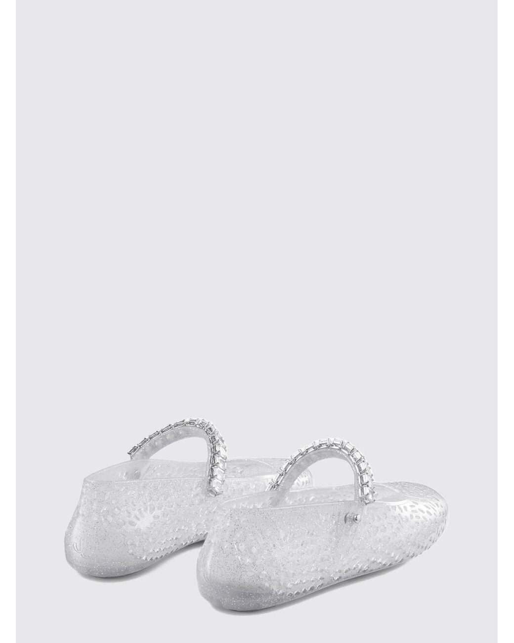 Jimmy Choo White The Jelly Mary Jane Flats