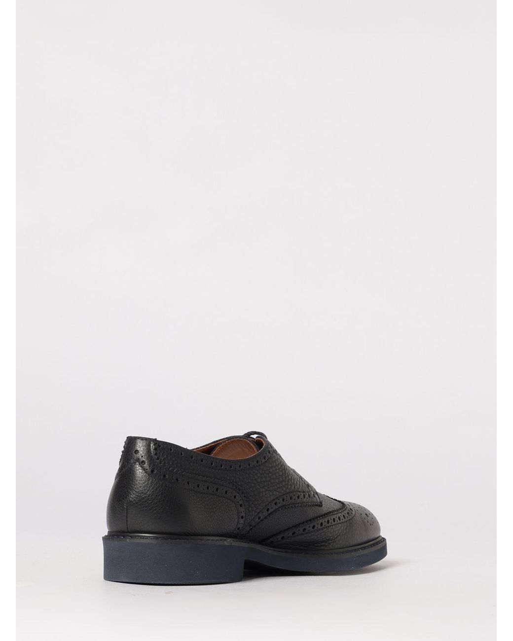 Doucal's White Hammered Leather Brogue Derby for men
