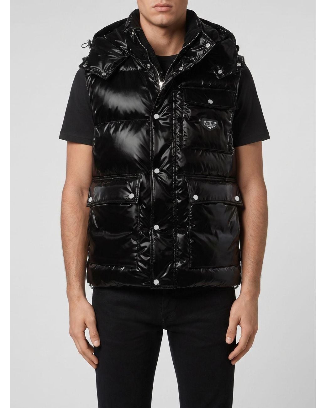 Philipp Plein Black Padded Gilet for men
